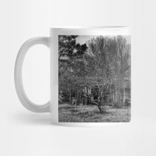 Disturbance At The Heron House - Black And White Mug